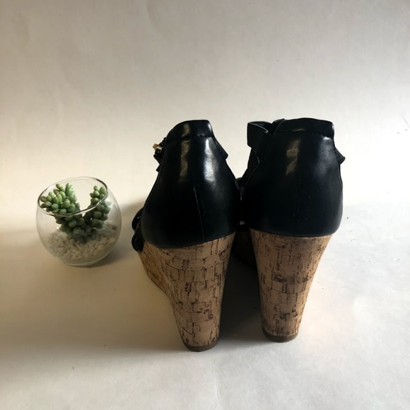 Steve Madden Eddyy Caged Platform Cork Wedges 8 - Picture 6 of 8